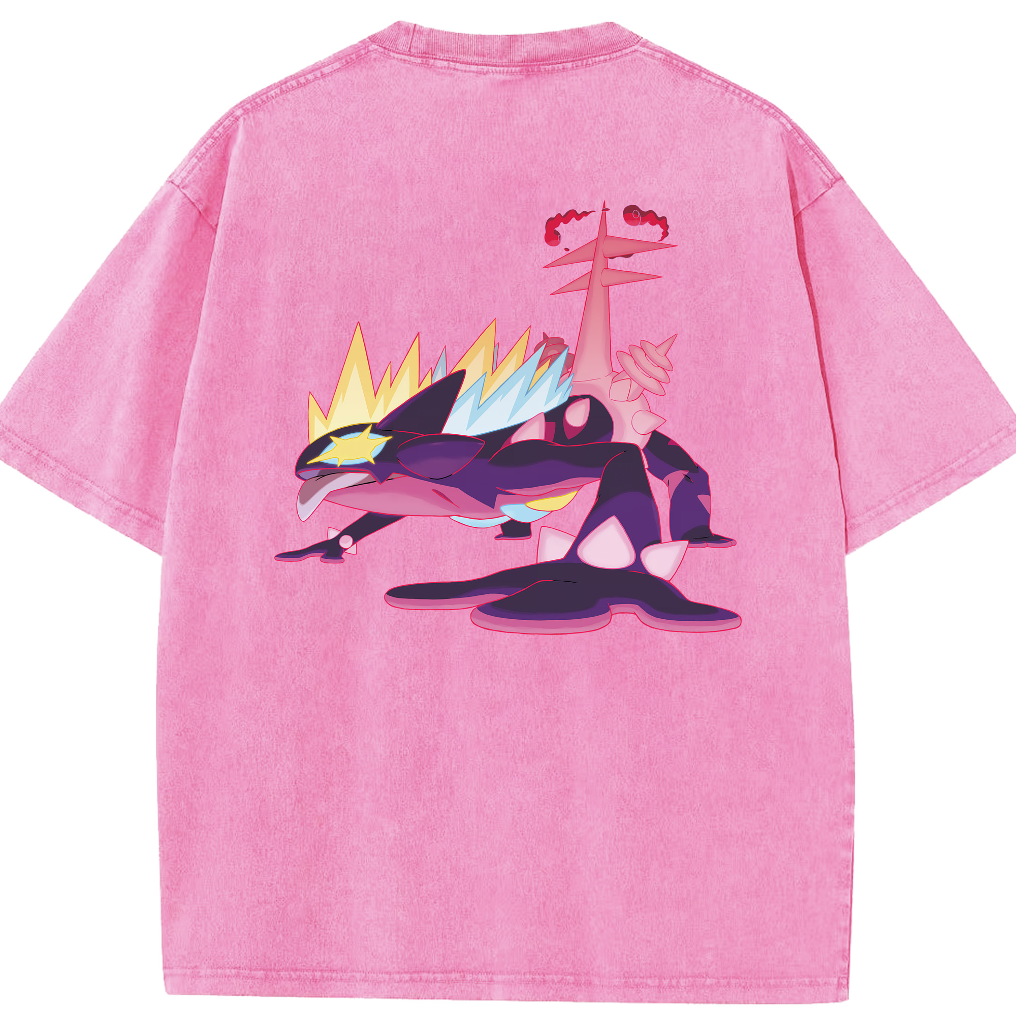 （画像用） ポケットモンスター Pokémon 綿100% ヴィンテージ風 半袖Tシャツ（背面プリント）